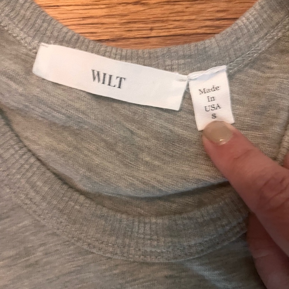 Wilt Easy Shell Slanted Cotton Tank – Asphalt Size Small - Picture 4 of 5
